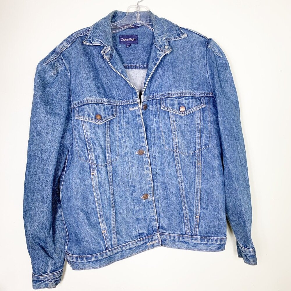 Calvin Klein Denim Jean Jacket Size MedIum 1980s 1990s - Picture 2 of 12
